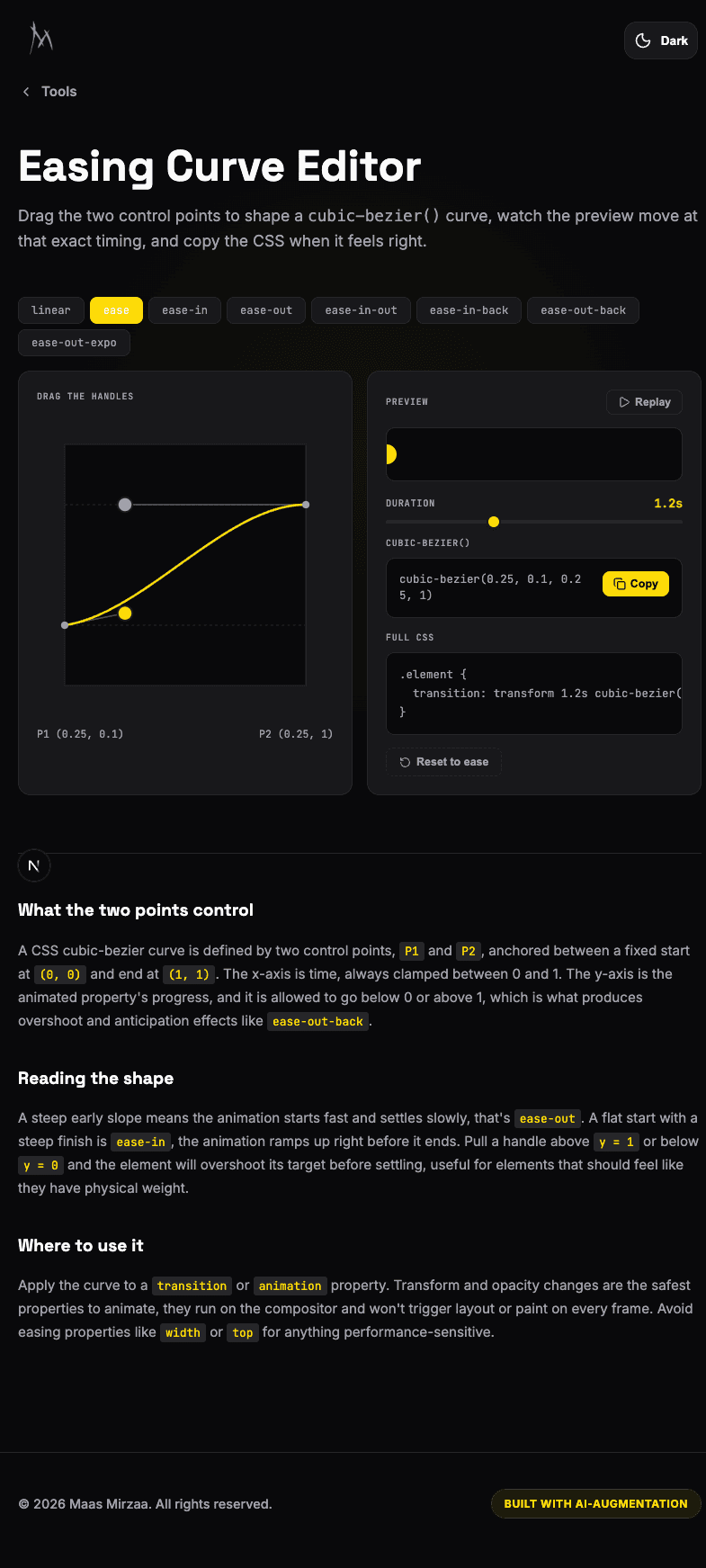 easing editor